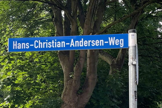 Schild vom Hans-Christian-Andersen-Weg
